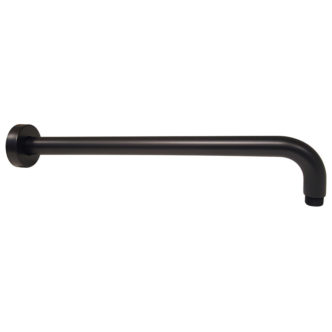 Round Wall Shower Arm Matte Black