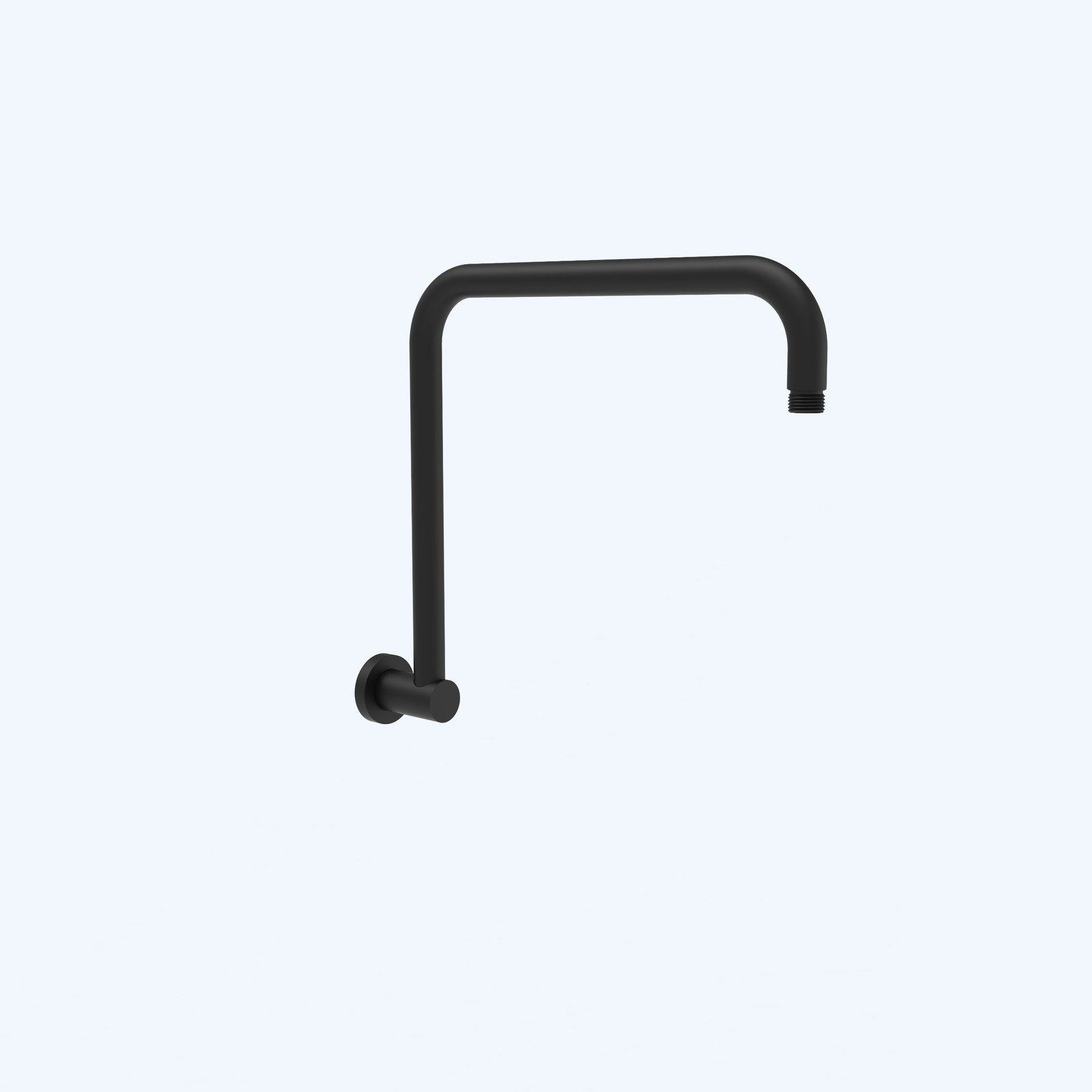 Round High Rise Wall Shower Arm Matte Black