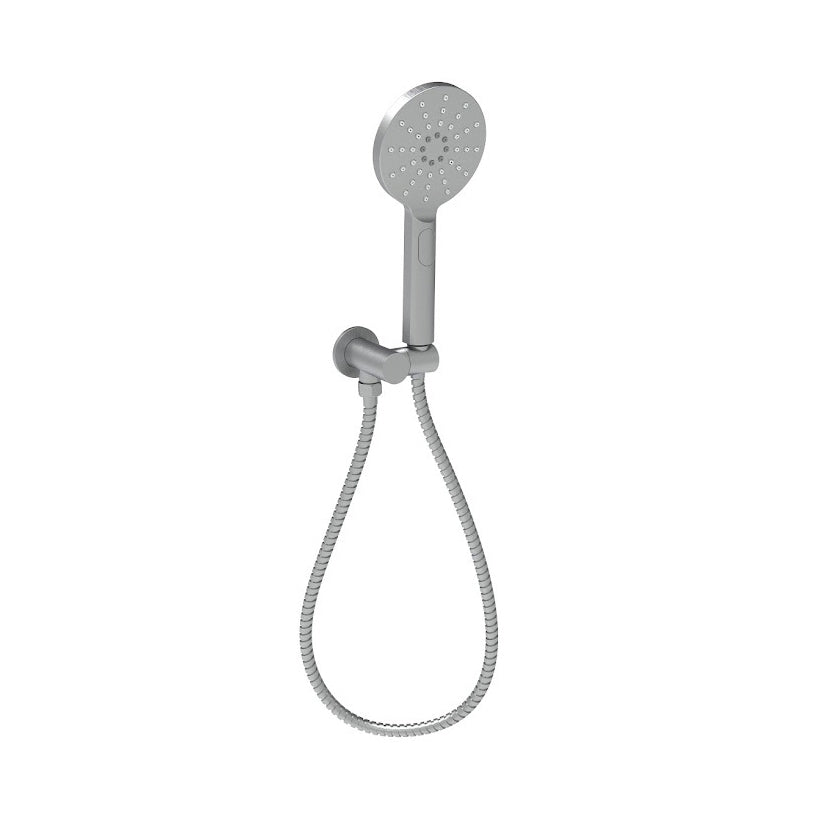 Cora Round Hand Shower On Wall Outlet Bracket Gunmetal