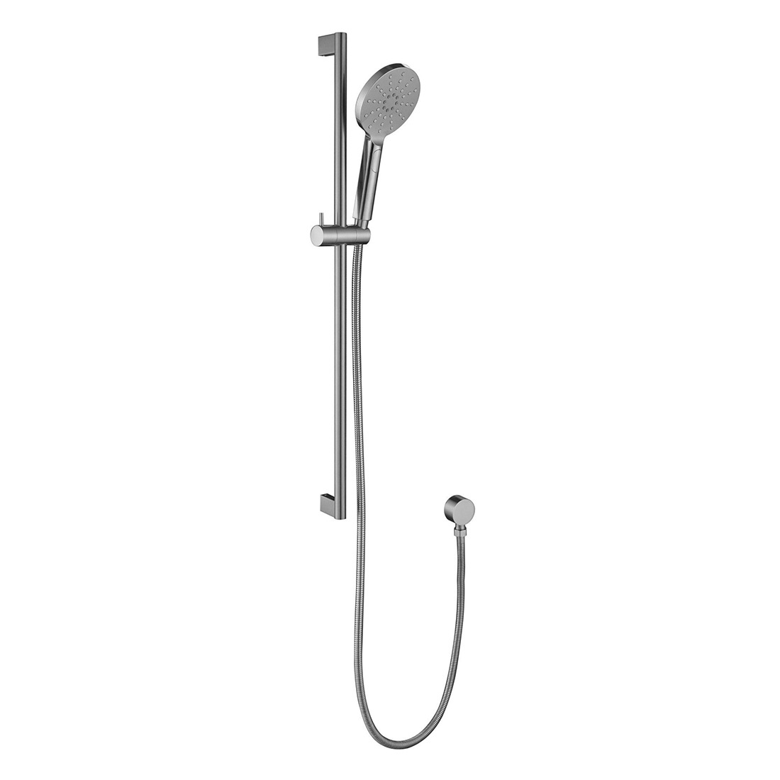 Cora Round Sliding Shower Set Brushed Nickel