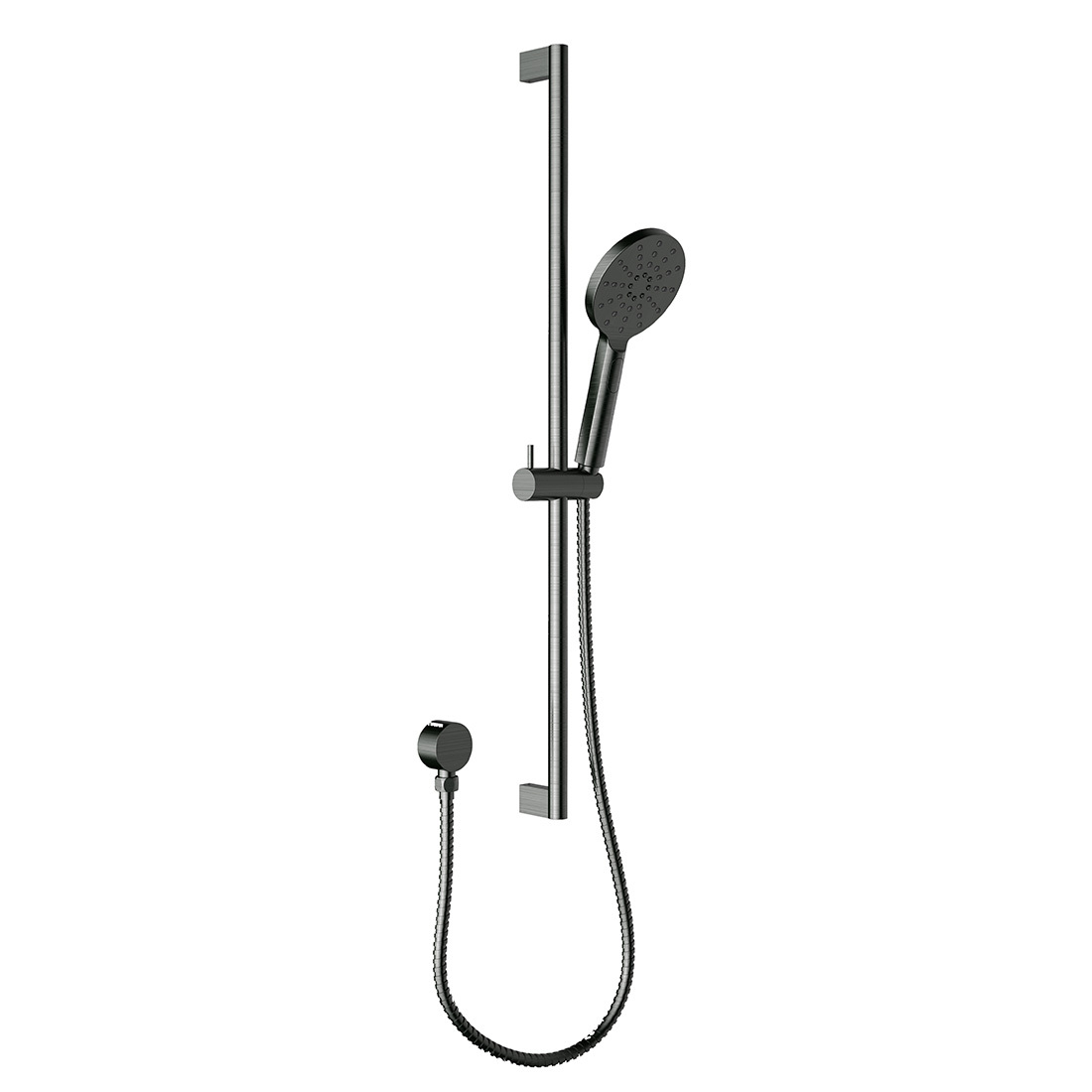 Cora Round Sliding Shower Set Gun Metal