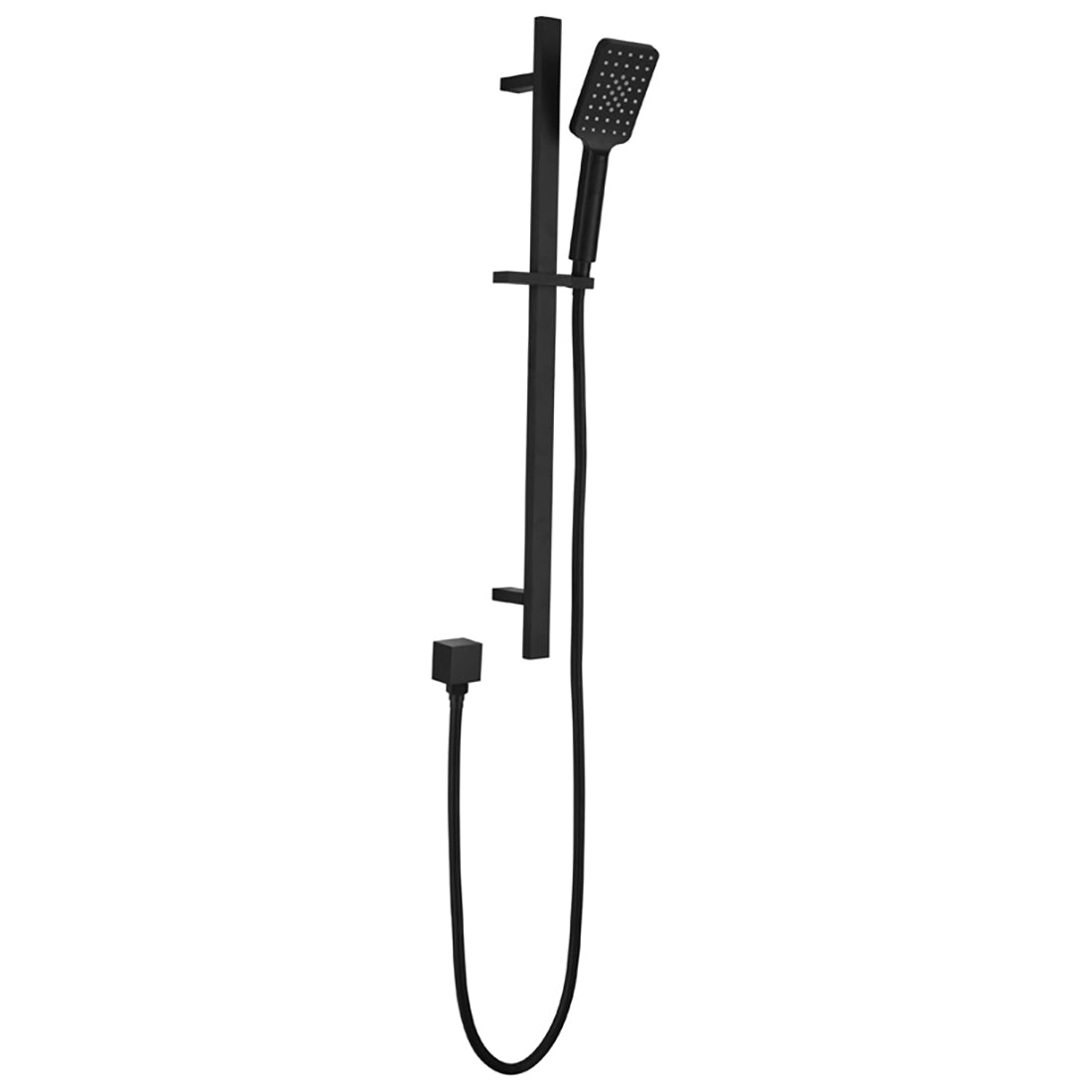 Eden Square Sliding Shower Set Matte Black