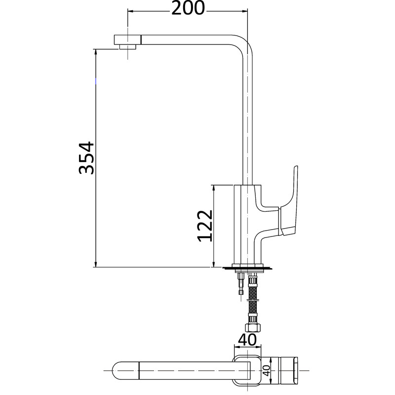 Ikon Eden Sink Mixer Chrome