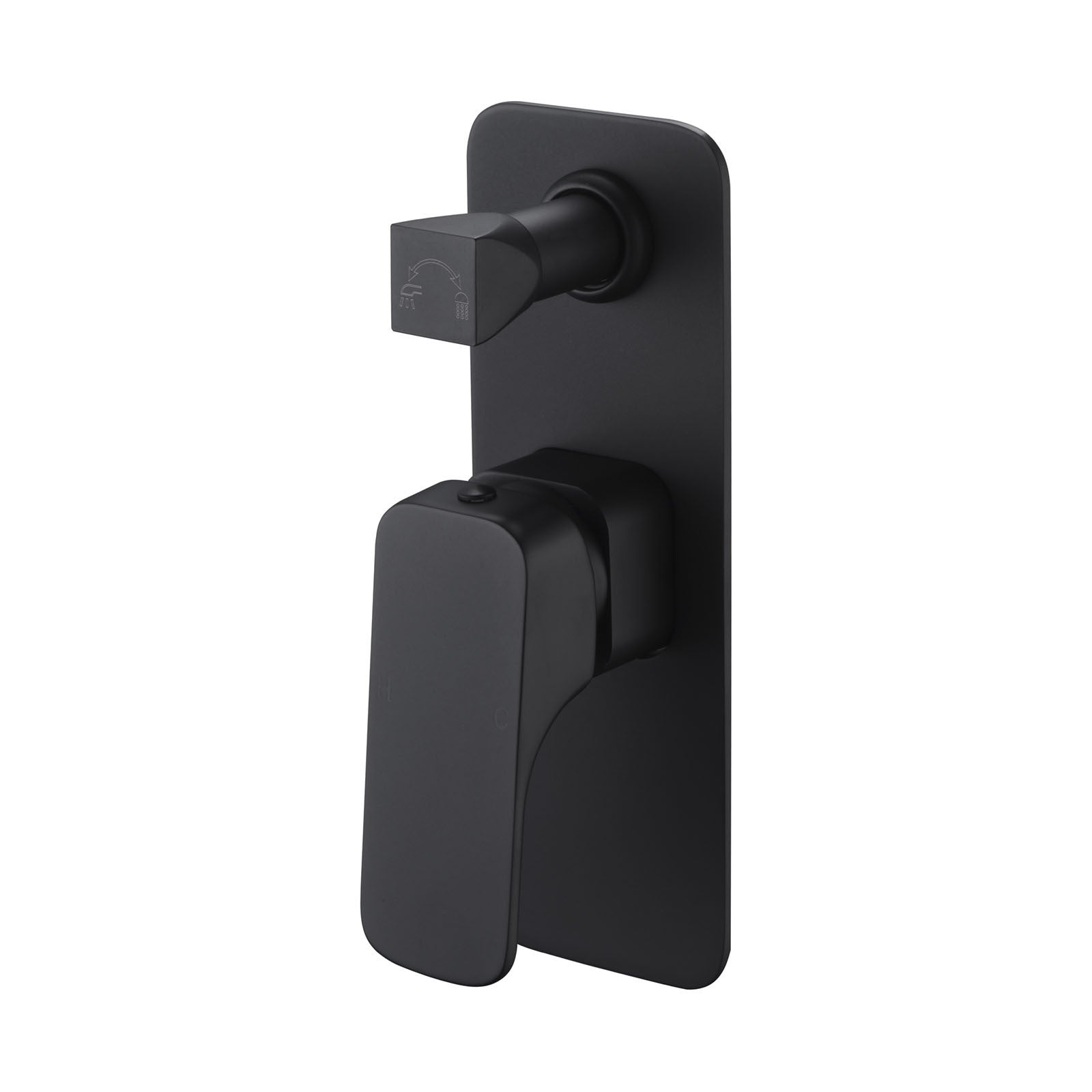 Ikon Eden Wall Mixer Diverter Matte Black