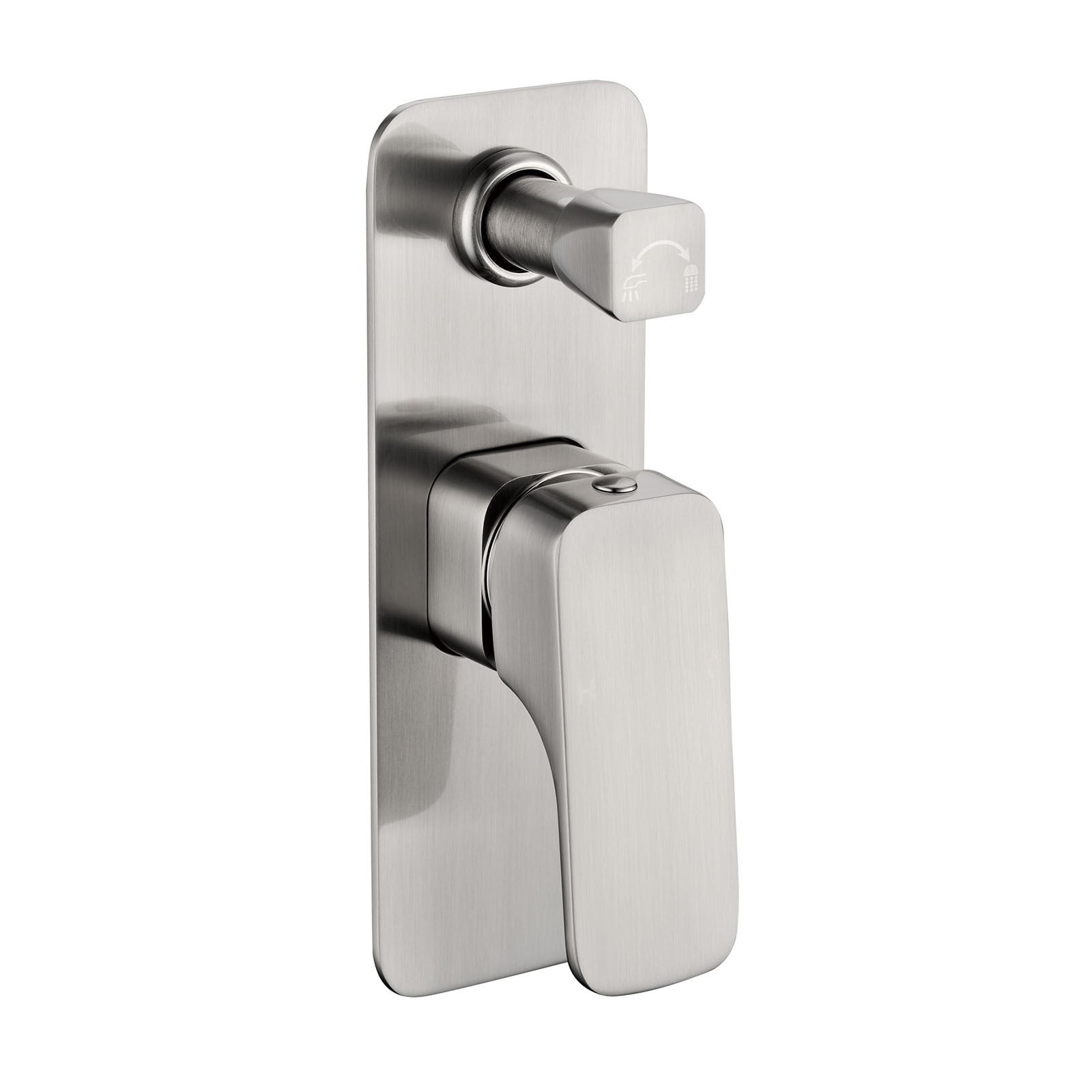 Ikon Eden Wall Mixer Diverter Brushed Nickel