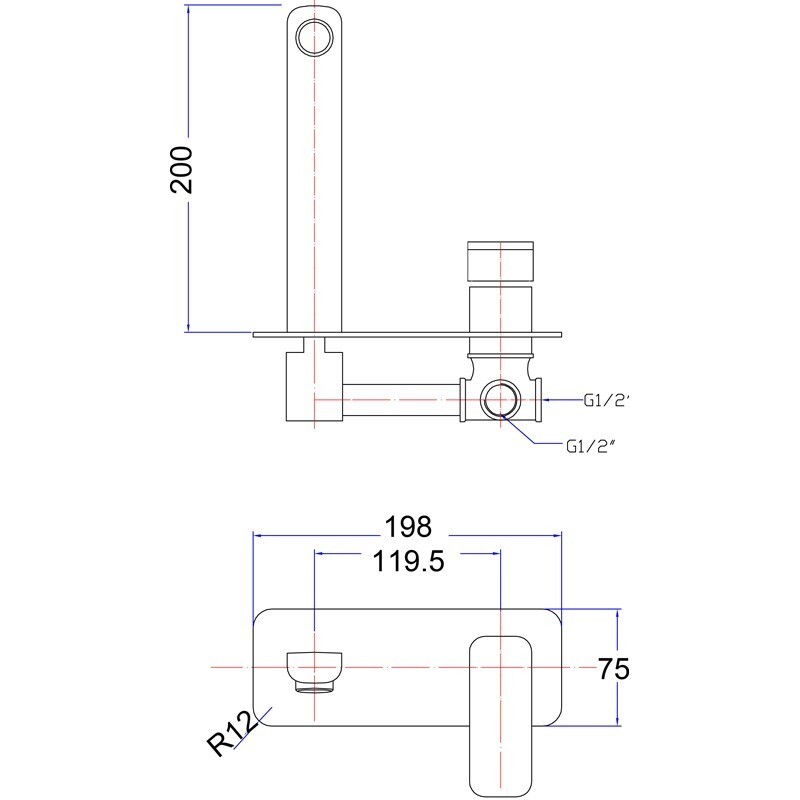 Eden Wall Mixer With Spout Brushed Nickel