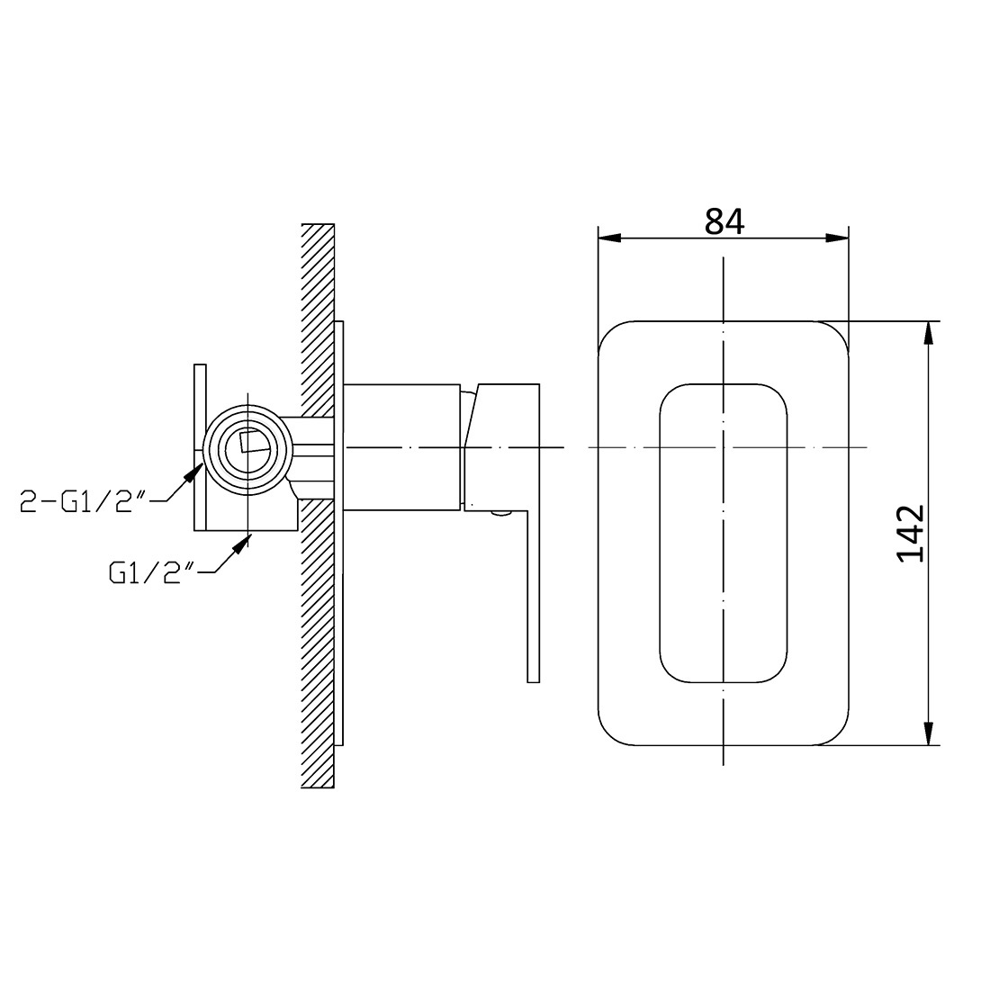 Nova Wall Mixer Brushed Nickel