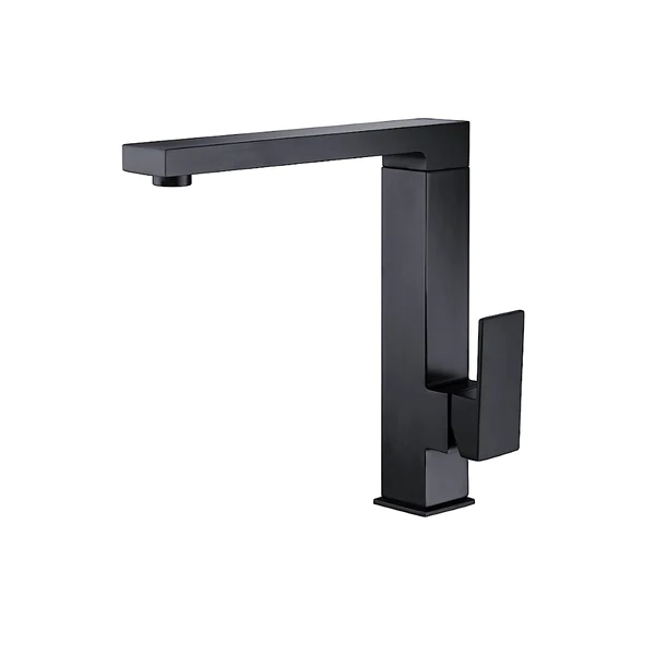 Rosa High Rise Square Sink Mixer Matte Black