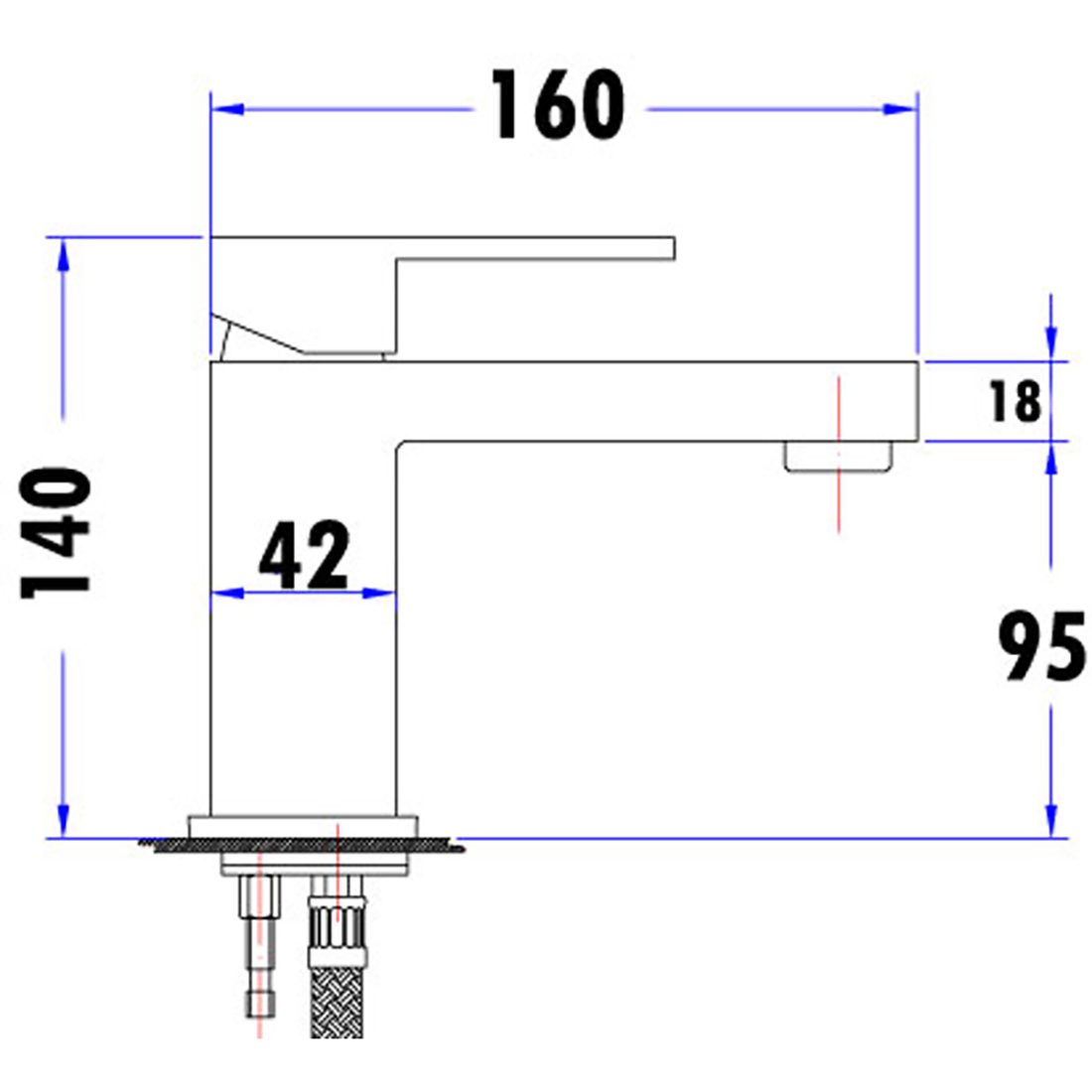 Rosa Basin Mixer Chrome