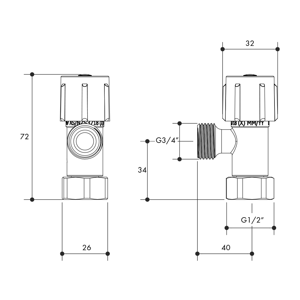 FITQUIK 1/4 W/MACH STOP SWIVEL NUT CONE