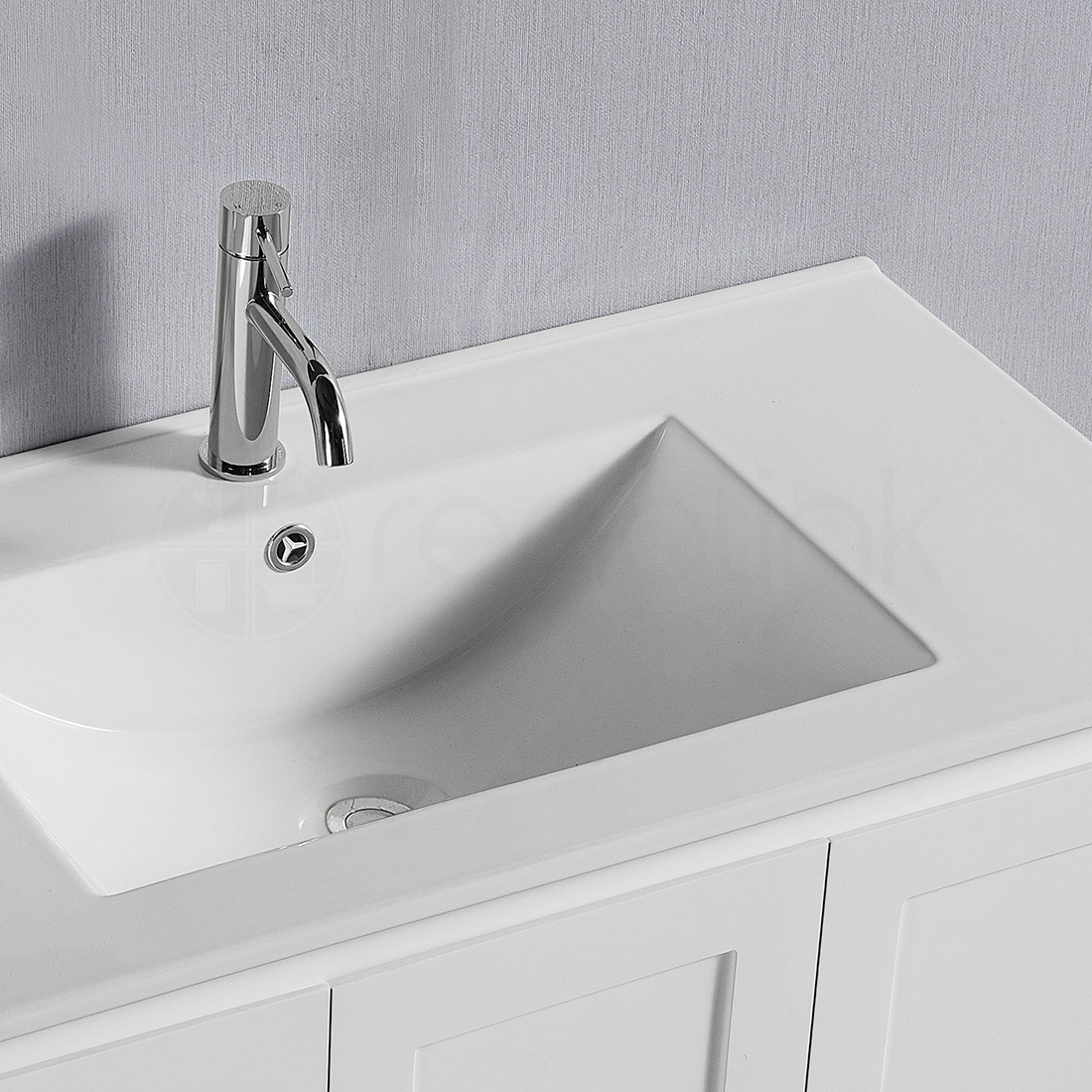 Shaker 900mm PVC Bathroom Vanity Ceramic Basin