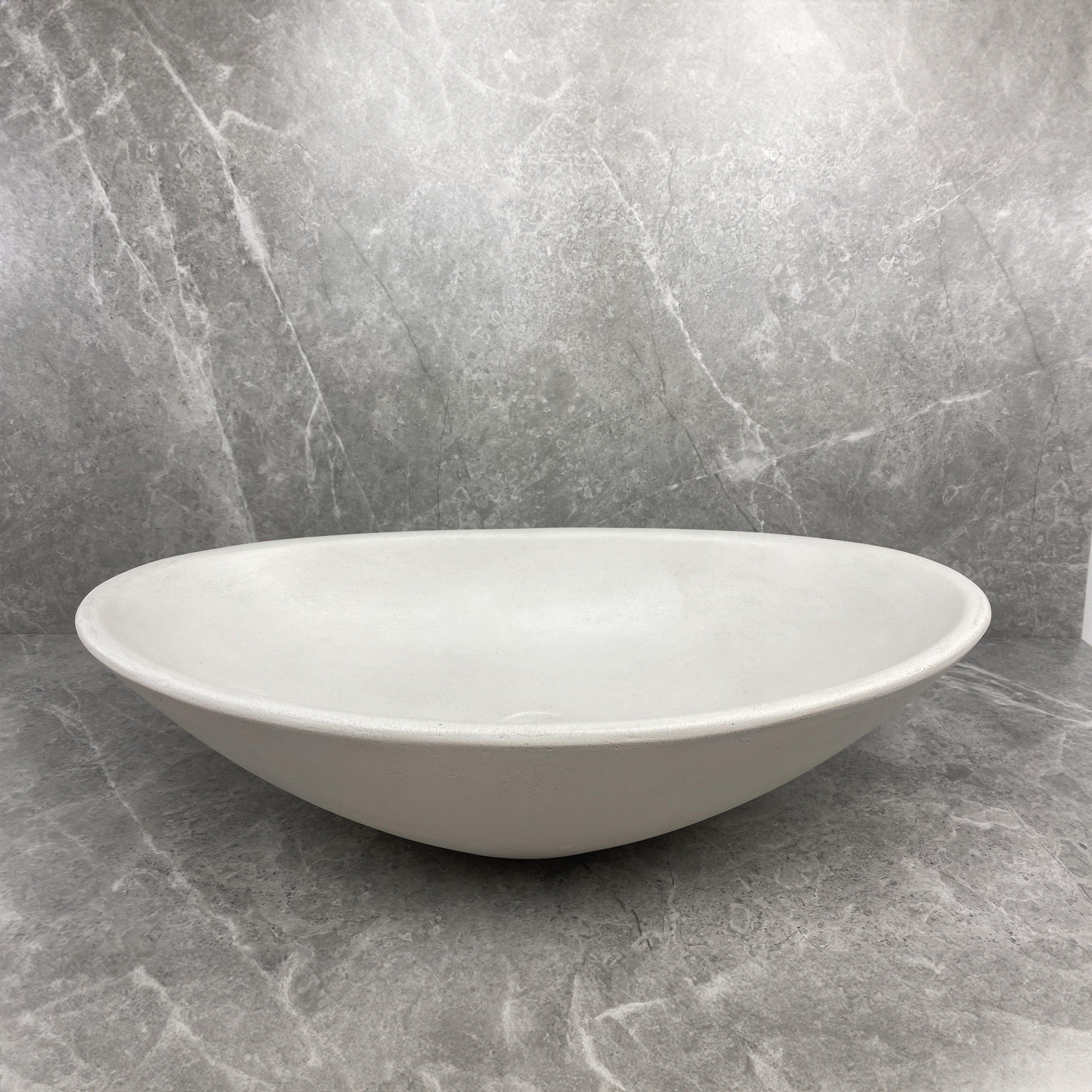 Spring Hill Designs Serica Teardrop Above Counter Concrete Basin Ivory