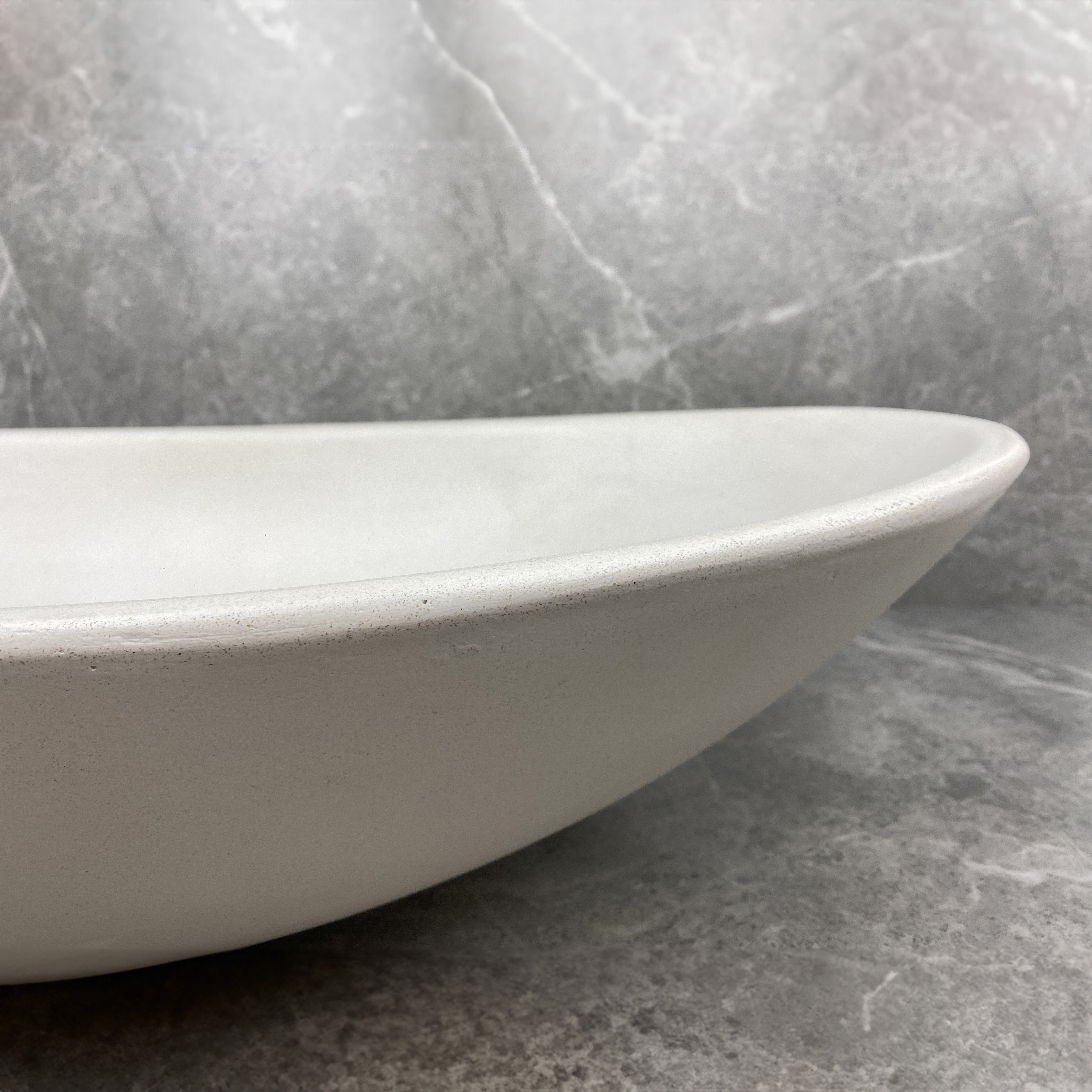 Spring Hill Designs Serica Teardrop Above Counter Concrete Basin Ivory