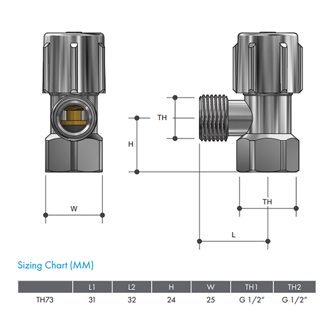 Mini Cistern Stop Chrome Plated 15mm