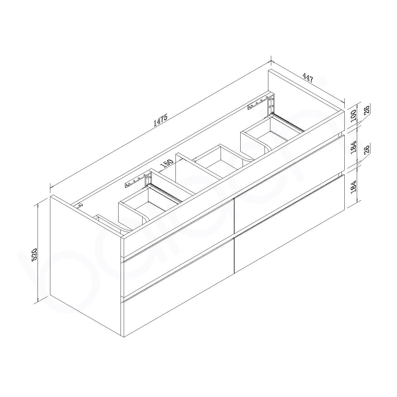 Vellena PVC WH 1500 EO Cabinet