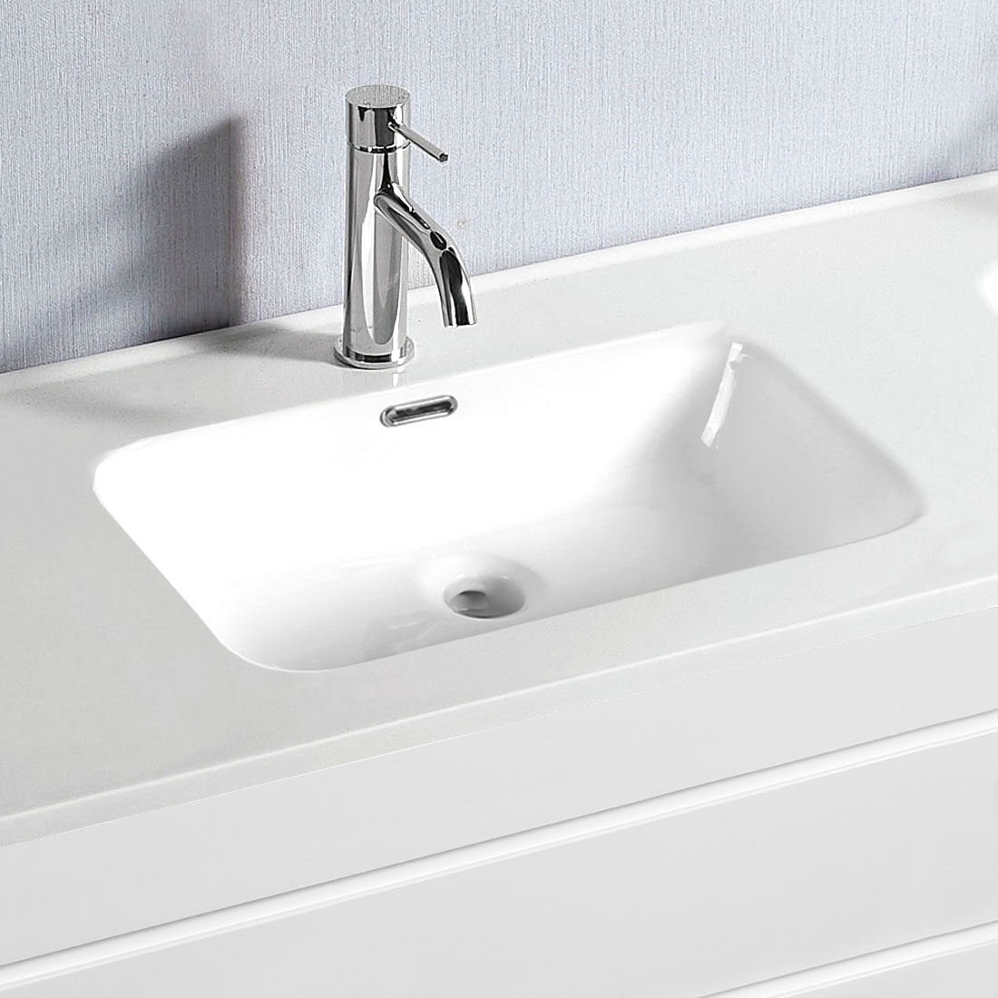 Vellena 600mm PVC Water Proof Wall Hung Bathroom Vanity Ceramic Basin