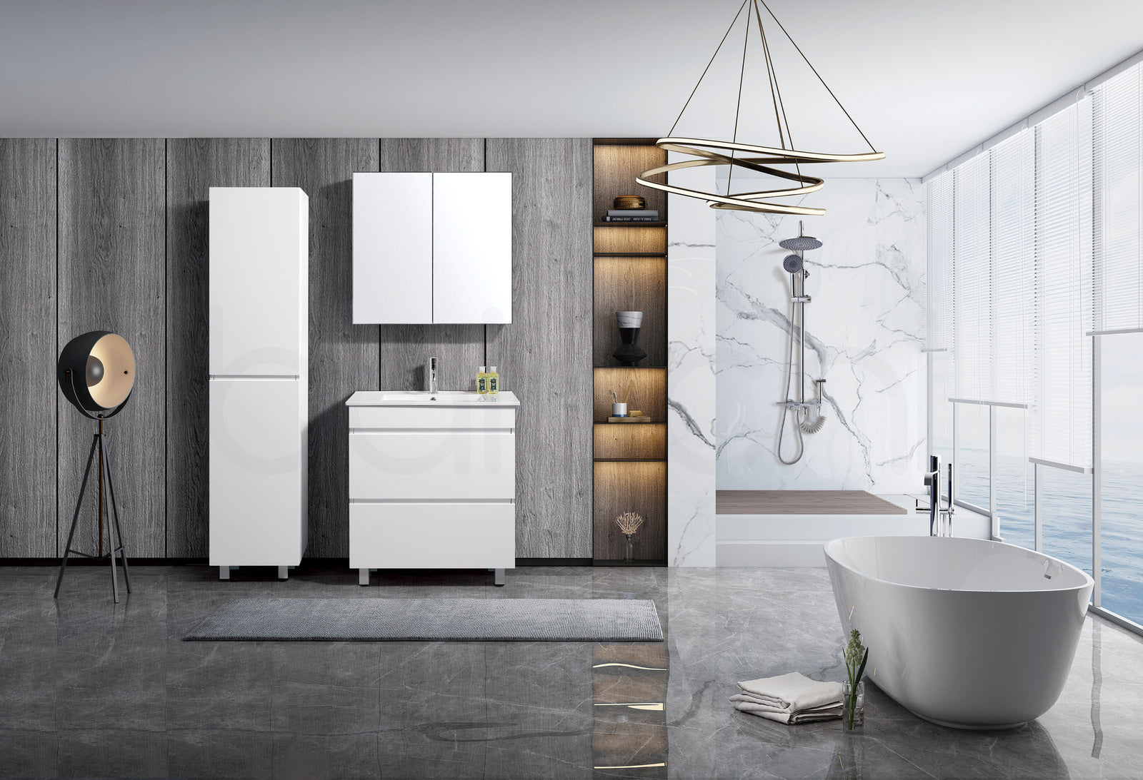 Vellena 750mm PVC Water Proof Bathroom Vanity Cabinet