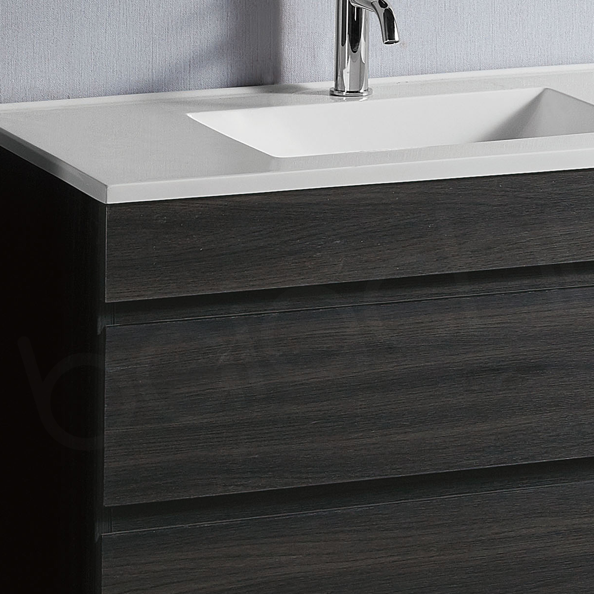 Vellena 750mm PVC Water Proof Empire Oak Wall Hung Bathroom Vanity Calacatta Quartz Stone