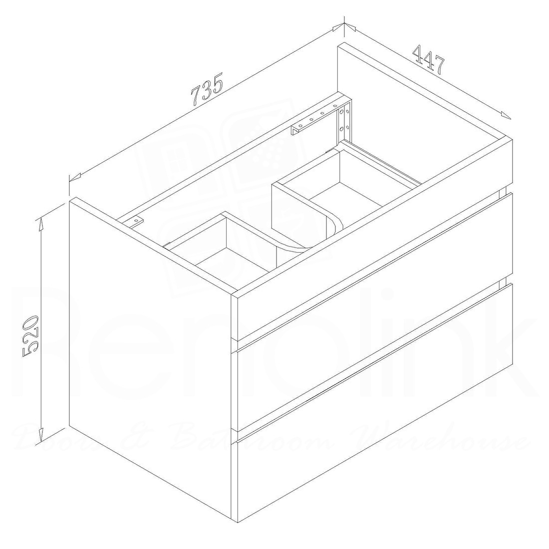 Vellena PVC WH 750 Cabinet