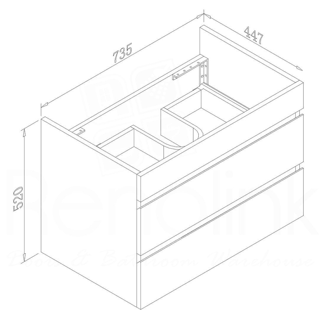 Vellena PVC WH 750 Cabinet