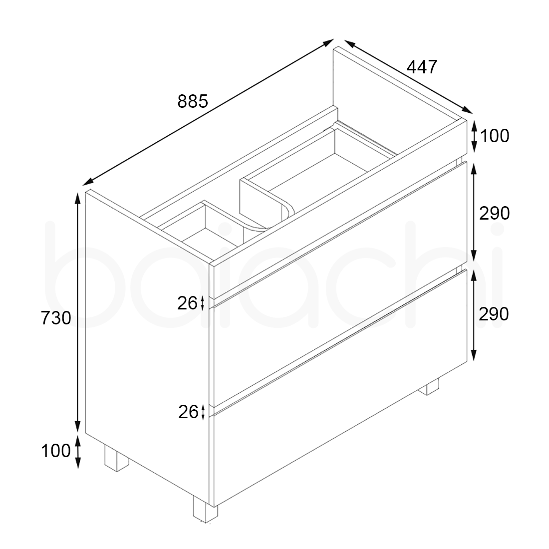 Vellena PVC 900 PO Cabinet