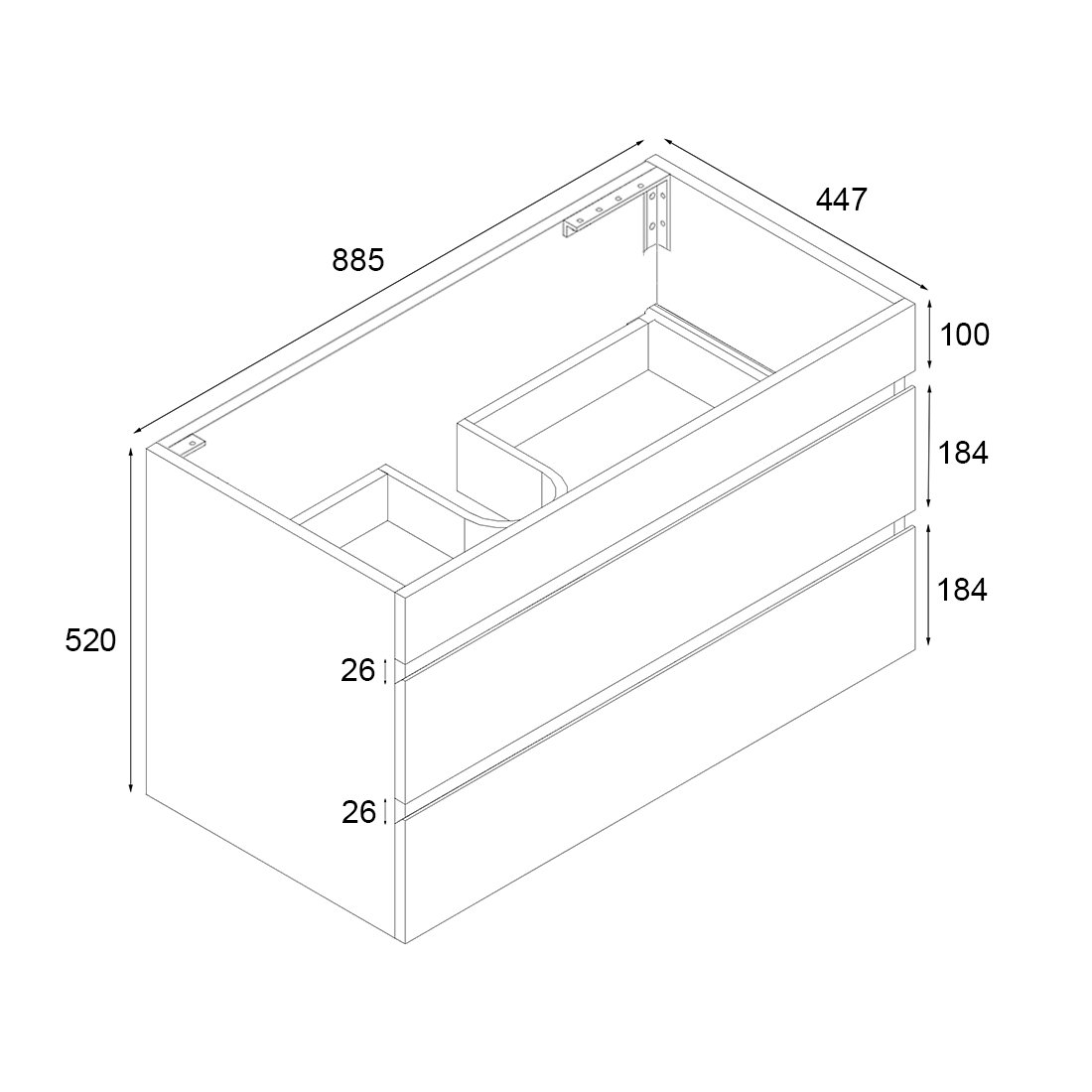 Vellena PVC WH 900 EO Cabinet